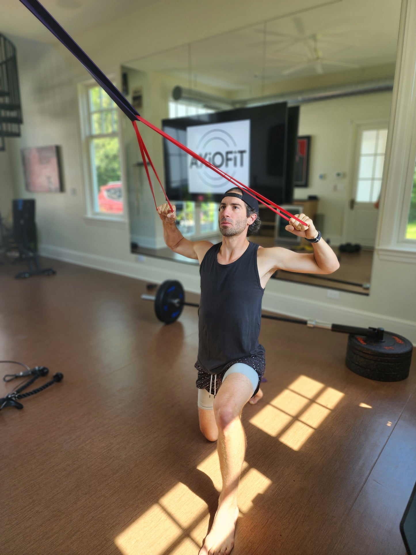 AXiOFiT Resistance Bands for Working Out, Exercise Bands for Home Gym Workout Set of 8 with Door Anchor, Heavy Pull Up Assist Bands for Leg Thigh & Booty Exercise for Men & Women Stretching Exercise