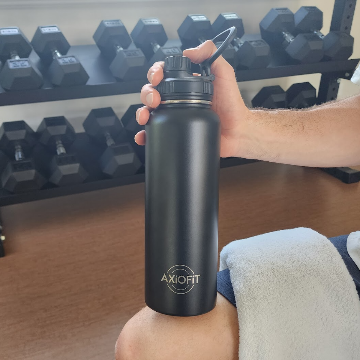 AXiOFiT Vacuum Insulated Sports Bottle – 40 Oz