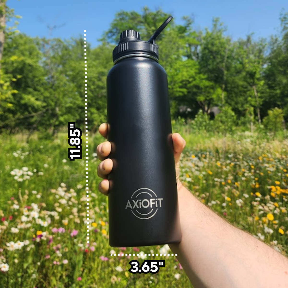 AXiOFiT Vacuum Insulated Sports Bottle – 40 Oz